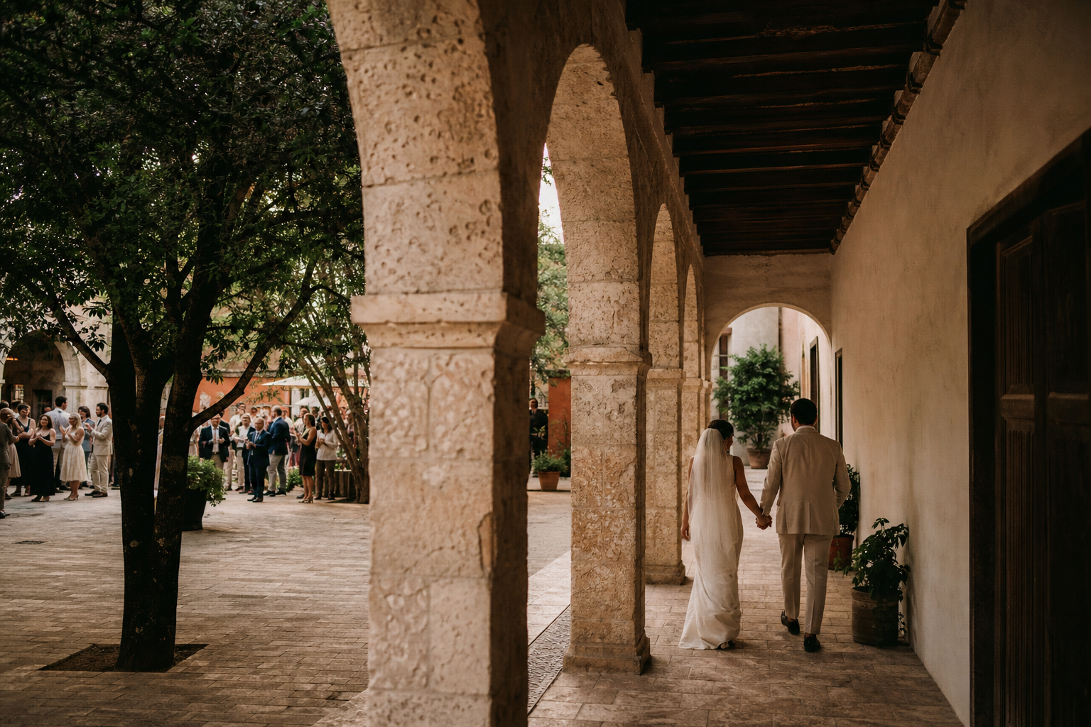 Momento íntimo durante una boda